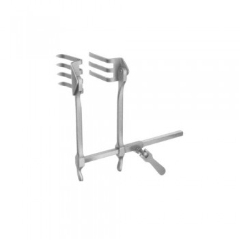 Scoville-Richter Retractor Complete With Lateral Blades Pair Ref:- RT-957-01 Stainless Steel,
